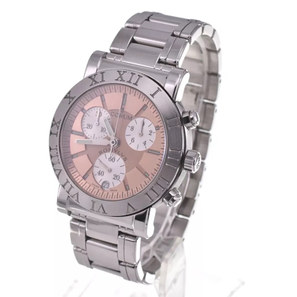 RARE CORUM Romvlvs Romulus Ref# 396.701.20 Chronograph Date Men's Watch STUNNING